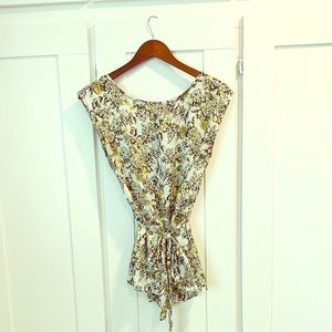 Floral Silky Peplum Top